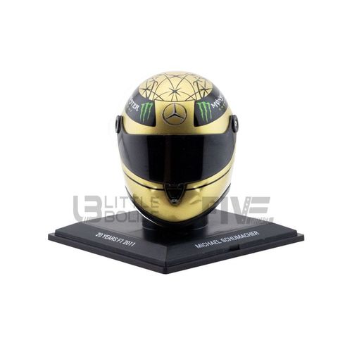 Mini Helmet 1/4 Ms-Mh-4-2011-G Casque M. Schumacher - 20th Anniversary Spa 2011 Diecast Modelcar