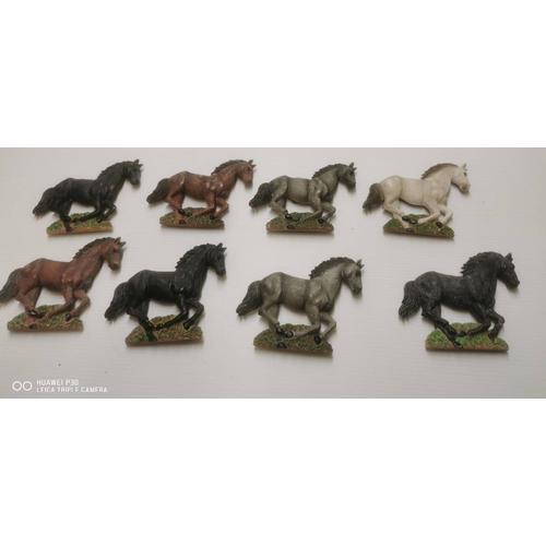 8 AIMANT cheval Resin ANCIEN Décoration Figurine Frigidaire Vintage