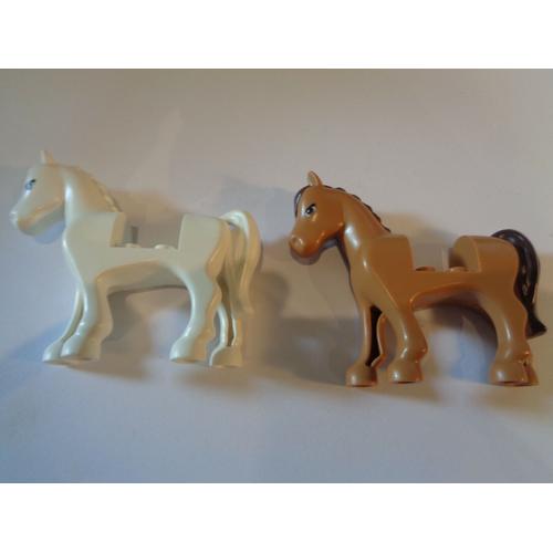 2 X Lego Minifig Animal Cheval Horse (93083) 93083c01pb02 93083c01pb05