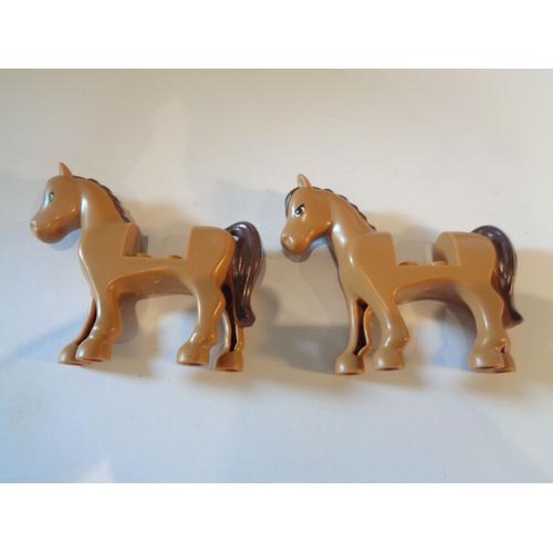2 X Lego Minifig Animal Cheval Horse (93083) 93083c01pb05