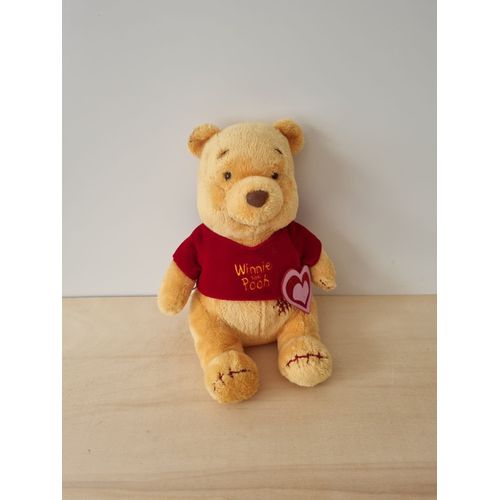 Doudou Peluche Ours Winnie L'ourson Coeur Disney