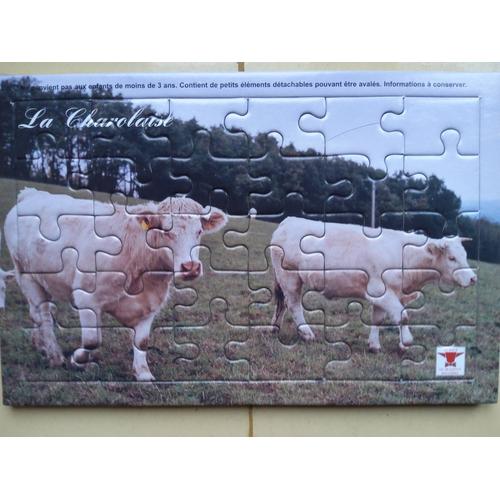 Petit Puzzle En Carton Vache La Charolaise
