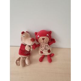 Doudou Chien Chat Rouge Beige D.P.A.M. Du Pareil Au Meme