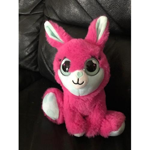 Doudou Peluche Lama Rose Et Bleu Ojo 20cm