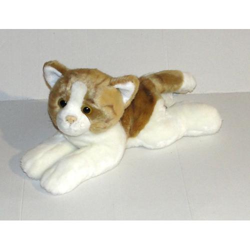 Peluche Chat Marron Blanc Gipsy 30 Cm