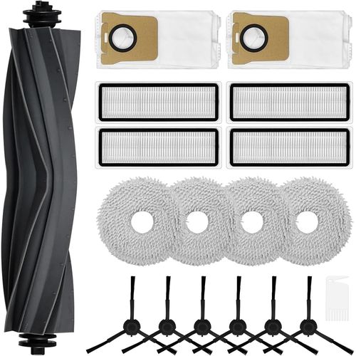 Kit d'accessoires pour aspirateur Dreame L20 Ultra / X20 Pro Robot, 1 brosse principale, 6 brosses latérales, 4 filtres, 4 lingettes, 2 sacs