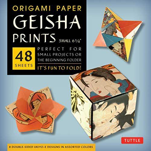 Origami Paper Geisha Prints 48 Sheets 6 3/4" (17 Cm) : Large Tuttle Origami Paper: High-Quality Origami Sheets Printed With 8 Different Designs (Instructions For 6 Projects Included)