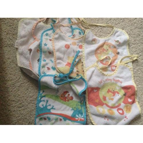 Lot De 7 Bavoirs Dont 5 Disney Bébé Garçon