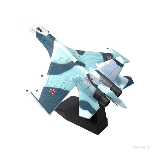 Modèle D'avion De Chasse Su-27 1/100 Avec Base Pour Bibliothèque, Meuble Tv, Socle Noir-Générique