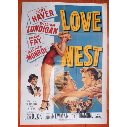 Affiche De Cinéma Pliée (80x60cm) Marilyn Monroe Dans Love Nest