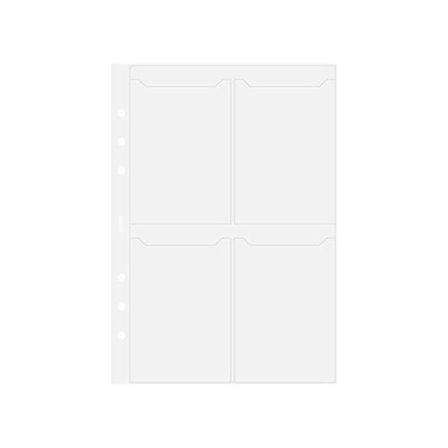 Filofax Porte-Cartes De Visite Format A5 Transparent
