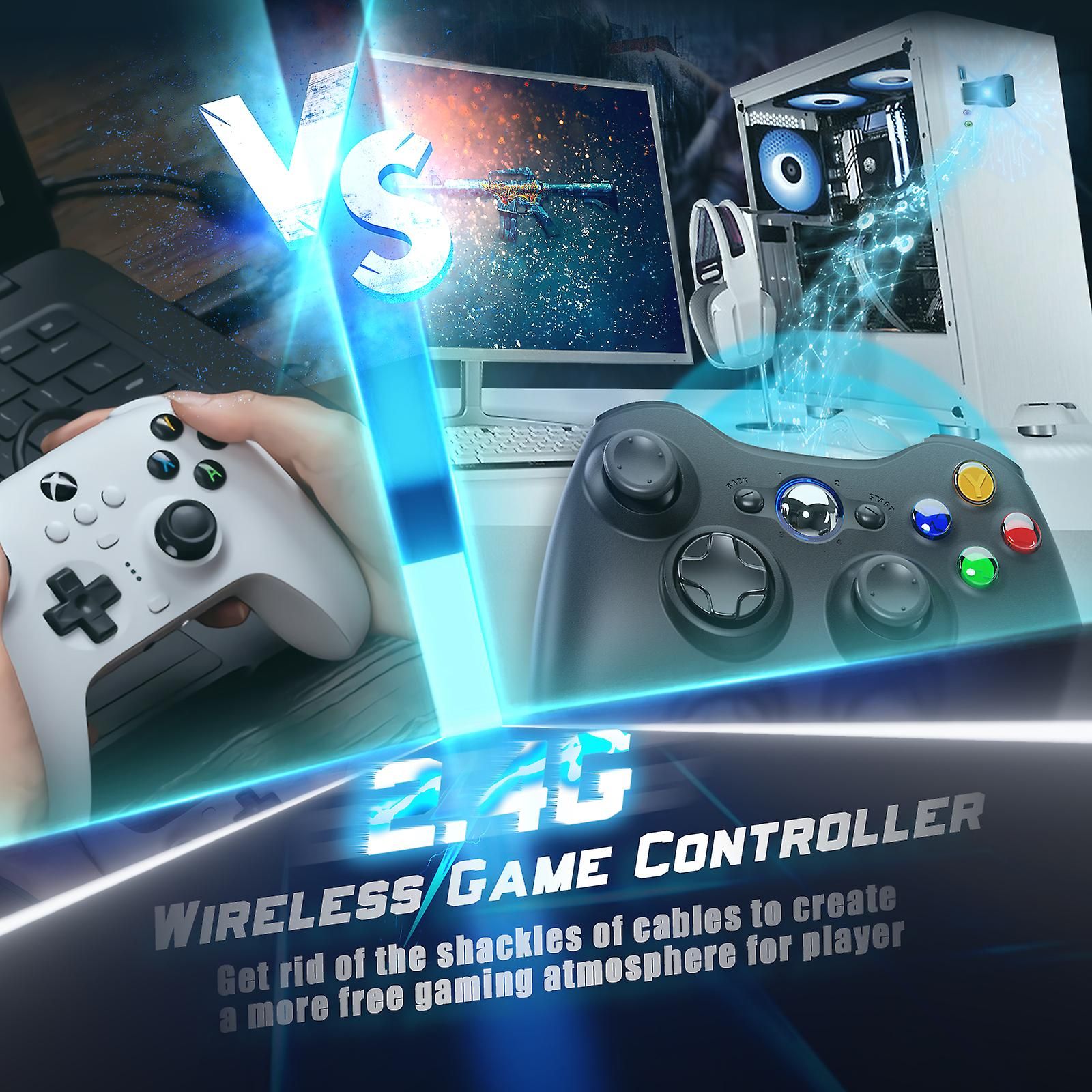 Manette De Jeu Sans Fil 2,4 G Pour Consoles De Jeux Vido Xb... - 4