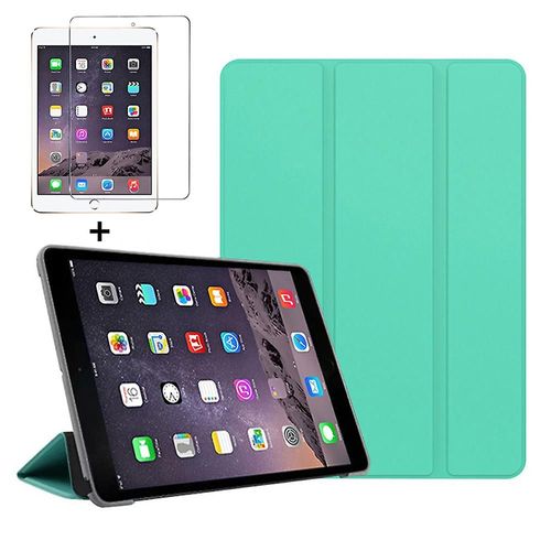 Convient Pour Smart Cover Pour Ipad Mini4 5 6 7,9 Pouces Étui En Cuir Pu Ultra Mince + Coque Arrière Transparente Pc Pour Apple Ipad Mini 6 5 4 3 2 1 Ipad Mini 5 2019 Verre Vert Menthe