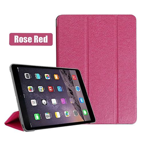 Convient Pour Smart Cover Pour Ipad Mini4 5 6 7,9 Pouces Étui En Cuir Pu Ultra Mince + Coque Arrière Transparente Pc Pour Apple Ipad Mini 6 5 4 3 2 1 Ipad Mini 5 2019 Rose Rouge