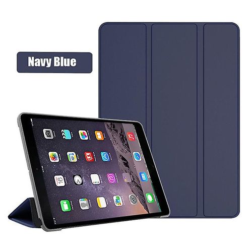 Convient Pour Smart Cover Pour Ipad Mini4 5 6 7,9 Pouces Étui En Cuir Pu Ultra Mince + Coque Arrière Transparente Pc Pour Apple Ipad Mini 6 5 4 3 2 1 Ipad Mini 5 2019 Bleu Marine