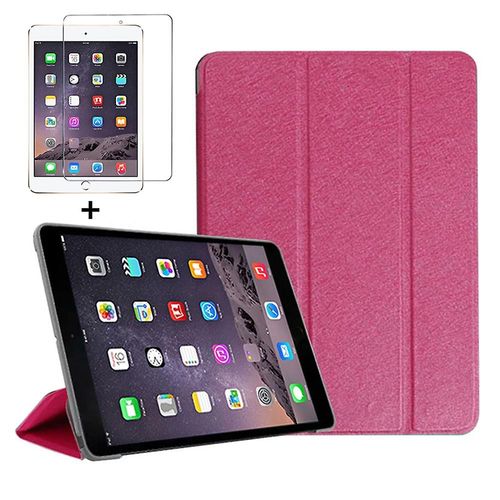 Convient Pour Smart Cover Pour Ipad Mini4 5 6 7,9 Pouces Étui En Cuir Pu Ultra Mince + Coque Arrière Transparente Pc Pour Apple Ipad Mini 6 5 4 3 2 1 Ipad Mini 5 2019 Verre Rouge Rose