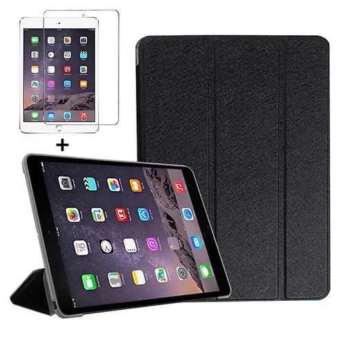 Convient Pour Smart Cover Pour Ipad Mini4 5 6 7,9 Pouces Étui En Cuir Pu Ultra Mince + Coque Arrière Transparente Pc Pour Apple Ipad Mini 6 5 4 3 2 1 Ipad Mini 5 2019 Soie Verre Noir