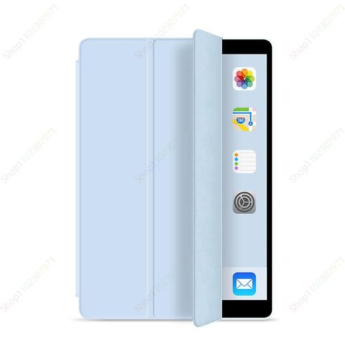 Convient Pour Étui Ultra Fin Pour Ipad Air 5e Génération (2022)/Ipad Air 4e Génération (2020) 10,9 Ipad Air 3 10,5 Ipad 9e Génération Sleep Wake Ipad 5e 6e Génération Bleu Clair