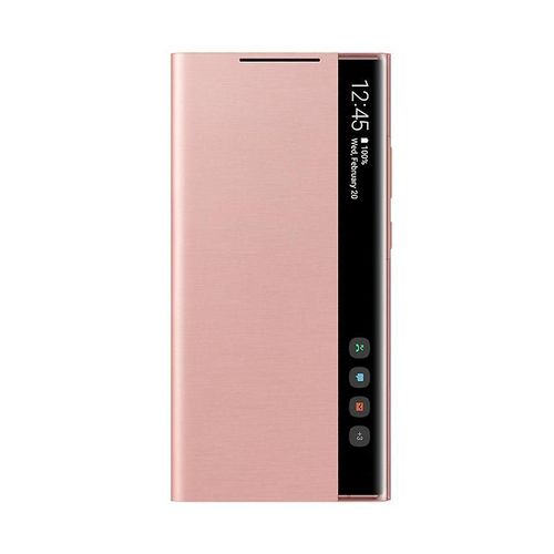 Appliquer À Samsung Mirror Smart View Couverture De Réponse Sans Rabat Pour Galaxy Note 20 / Note20 Ultra 5g Couverture De Téléphone Led Couverture S-View Ef-Zn985 Téléphone Portable C Pour Note 20 Ultra Or Rose