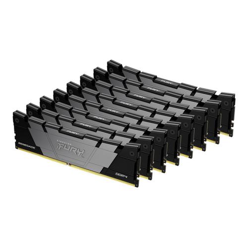 Kingston FURY Renegade - DDR4 - kit - 256 Go: 8 x 32 Go - DIMM 288 broches - 3200 MHz / PC4-25600 - CL16 - 1.35 V - mémoire sans tampon - non ECC - noir