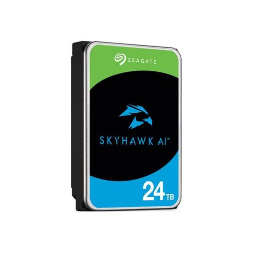 Seagate SkyHawk AI ST24000VE002 - Disque dur - 24 To - interne - 3.5" - SATA 6Gb/s - mémoire tampon : 512 Mo - avec 3 ans de Seagate Rescue Data Recovery