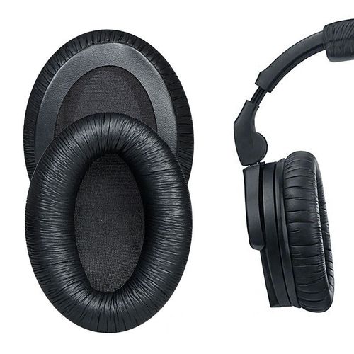 Protège-oreilles de rechange en cuir synthétique pour casque Sennheiser HD280 Pro/HD280PRO,Noir(Peau ridée)