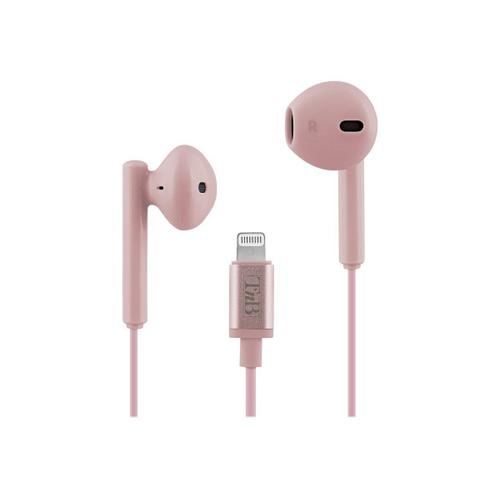 T'nB CURV - Écouteurs avec micro - intra-auriculaire - filaire - Lightning - rose