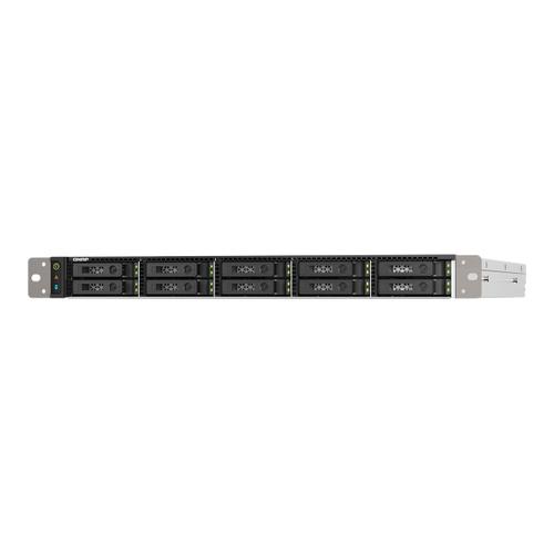 QNAP TS-h1090FU - Serveur NAS - 10 Baies - rack-montable - SATA 6Gb/s / PCIe (NVMe) / U.2 - RAID RAID 0, 1, 5, 6, 10, 50, JBOD, 60 - RAM 64 Go - 25 Gigabit Ethernet / 2.5 Gigabit Ethernet - iSCSI...