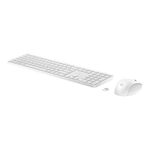 HP 650 - Ensemble clavier et souris - sans fil - 2.4 GHz - Français - blanc