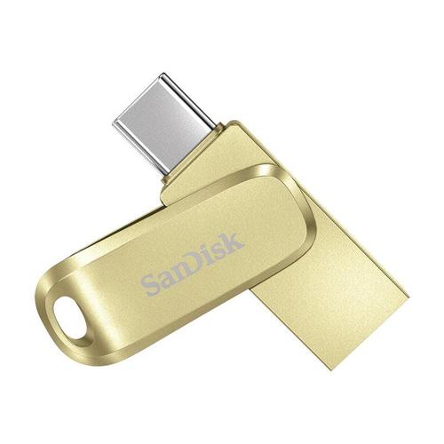 SanDisk Ultra Dual Drive Luxe - Clé USB - 128 Go - USB 3.2 Gen 1 / USB-C - or