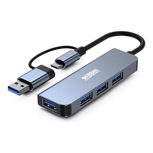 Urban Factory Minee - Concentrateur (hub) - USB-A/C - 4 x SuperSpeed USB 3.0 - de bureau