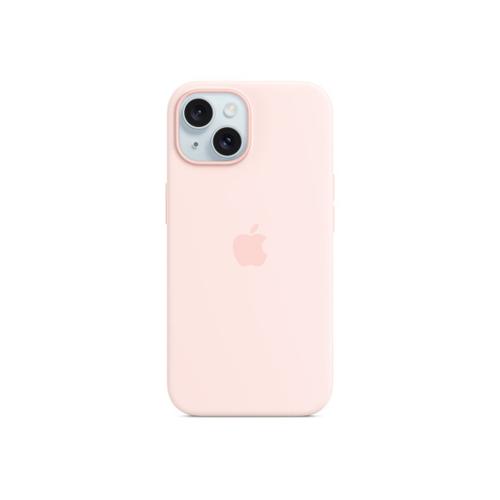 Apple - Coque De Protection Pour Téléphone Portable - Compatibilité Avec Magsafe - Silicone - Rose Clair - Pour Iphone 15