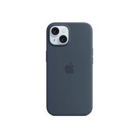 Apple - Coque De Protection Pour Téléphone Portable - Compatibilité Avec Magsafe - Silicone - Bleu Tempête - Pour Iphone 15