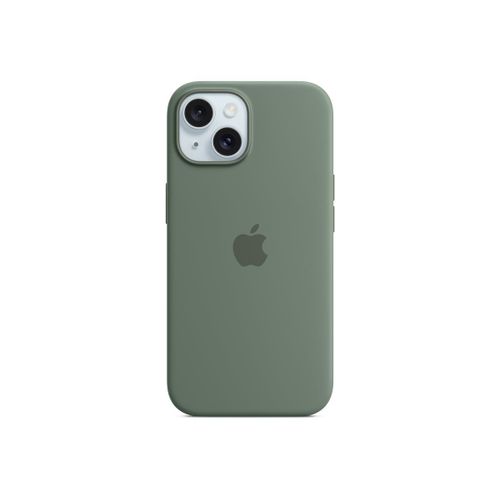 Apple - Coque De Protection Pour Téléphone Portable - Compatibilité Avec Magsafe - Silicone - Cyprès - Pour Iphone 15