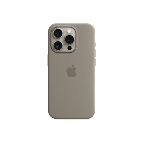 Apple - Coque De Protection Pour Téléphone Portable - Compatibilité Avec Magsafe - Silicone - Argile - Pour Iphone 15 Pro