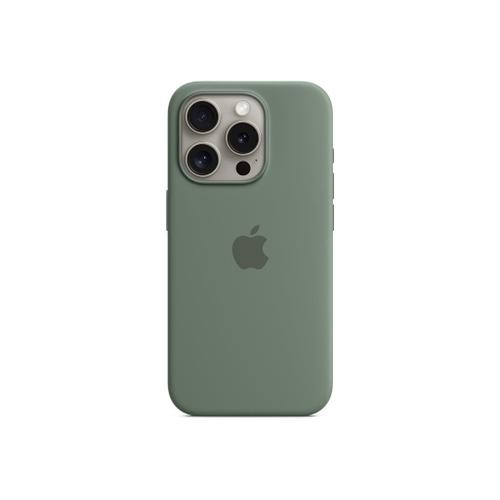 Apple - Coque De Protection Pour Téléphone Portable - Compatibilité Avec Magsafe - Silicone - Cyprès - Pour Iphone 15 Pro