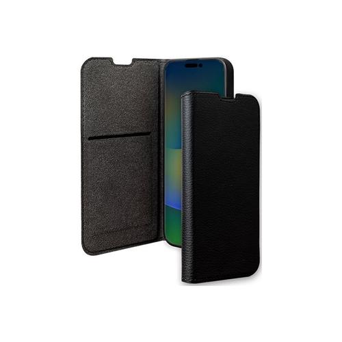 Bigben Connected - Étui À Rabat Pour Téléphone Portable - Wallet - 65 % De Plastique Recyclé - Noir - Pour Apple Iphone 15 Pro