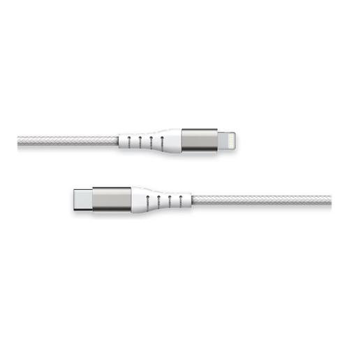 Force Power Lite - Câble Lightning - 24 pin USB-C mâle pour Lightning mâle - 1.2 m - Certifié MFI - blanc - câble renforcé, plastique recyclé à 100 %