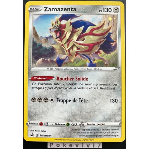 Pokemon Zamazenta Swsh034 Promo Holo Epée Et Bouclier