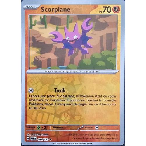 Carte Pokemon Scorplane Reverse 091/182  Ev4 Ecarlate Et Violet Par Fr