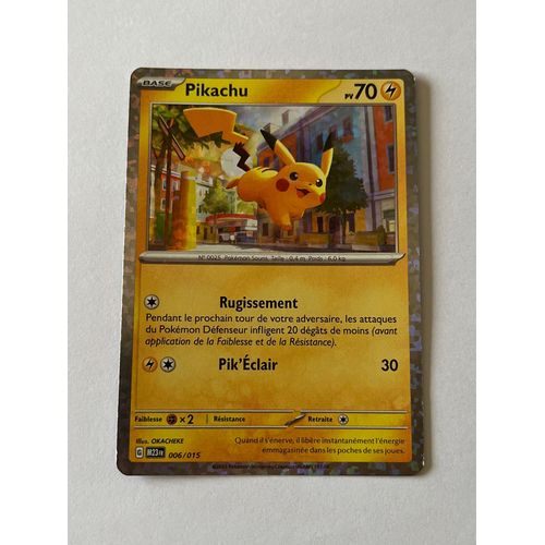 Carte Pokémon Pikachu 006/015 Macdo 2023
