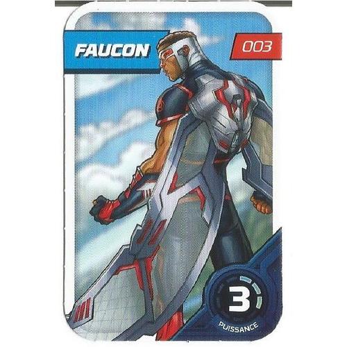 Carte Marvel - Défie Tes Héros - N°003 - Faucon - Leclerc 2023