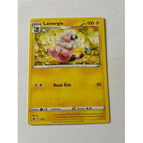 Carte Pokémon Lainergie 9/15 Macdo 2022