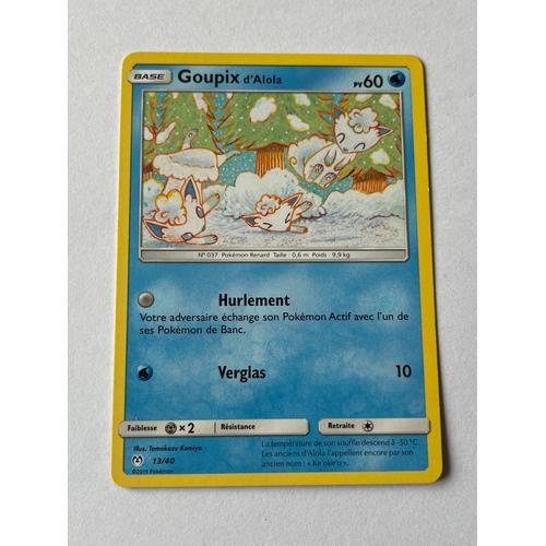 Carte Pokémon Goupix D’Alola 13/40