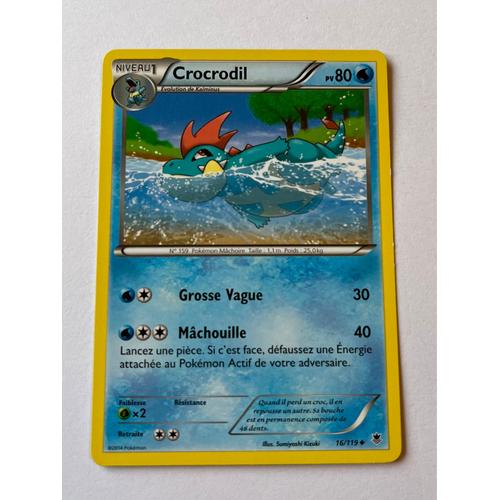 Carte Pokémon Crocrodil 16/119