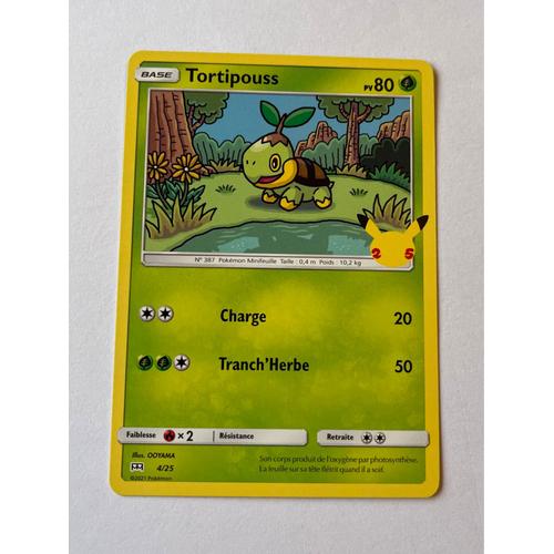 Carte Pokémon Tortipouss 4/25 Promo 25 Ans