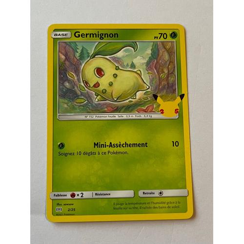 Carte Pokémon Germignon 2/25 Promo 25 Ans