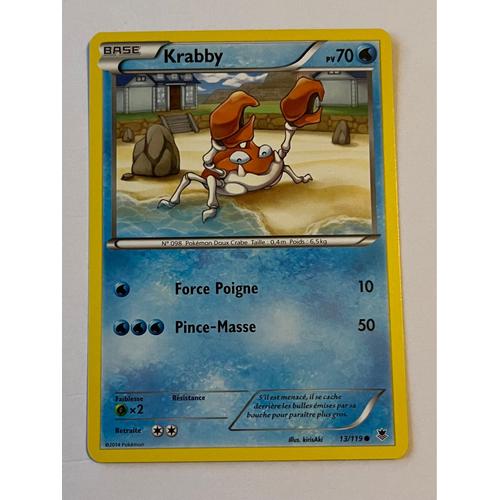 Carte Pokémon Krabby 13/119