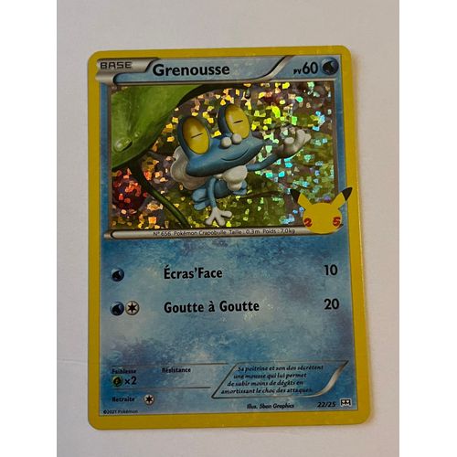 Carte Pokémon Grenousse 22/25 Holo Promo 25 Ans