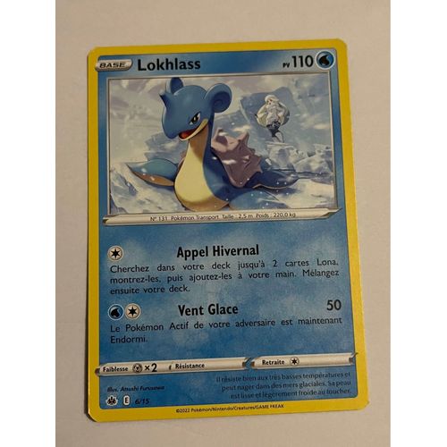 Carte Pokémon Lokhlass 6/15 Macdo 2022